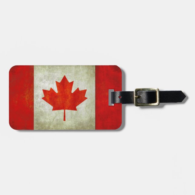 Luggage Tag with Canadian Flag (Front Horizontal)