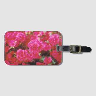 Luggage Tag with Card Insert & Pink Blossoms