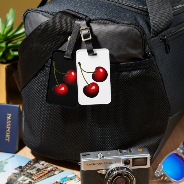 Luggage Tag with Cherries (Front & Back)
