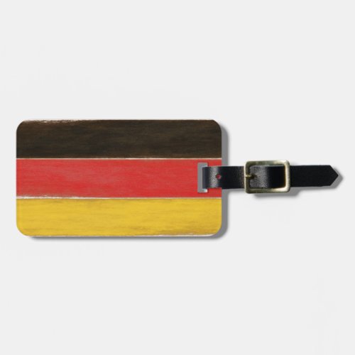 Luggage Tag with Cool Distressed German Flag