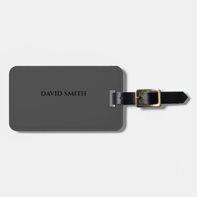 Luggage tag with customized name. (Front Horizontal)