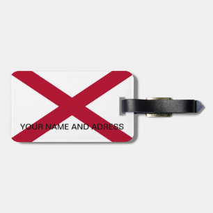 Luggage Tag with Flag of Alabama