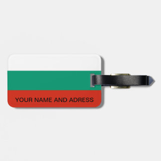 Luggage Tag with Flag of Bulgaria