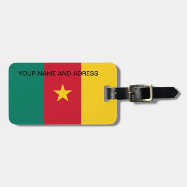 Luggage Tag with Flag of Cameroon (Front Horizontal)