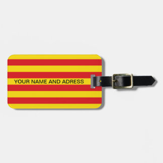 Luggage Tag with Flag of Catalonia