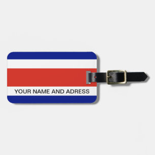 Luggage Tag with Flag of Costa Rica