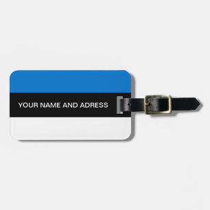 Luggage Tag with Flag of Estonia
