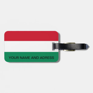 Luggage Tag with Flag of Hungary