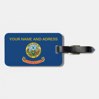 Luggage Tag with Flag of Idaho, USA