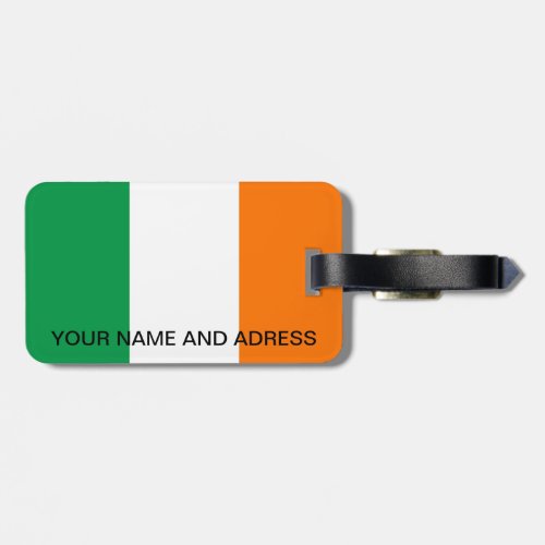 Luggage Tag with Flag of Ireland