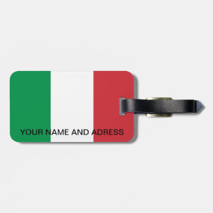 Luggage Tag with Flag of Italy