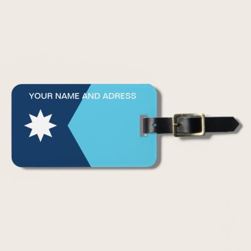 Luggage Tag with Flag of Minnesota, USA