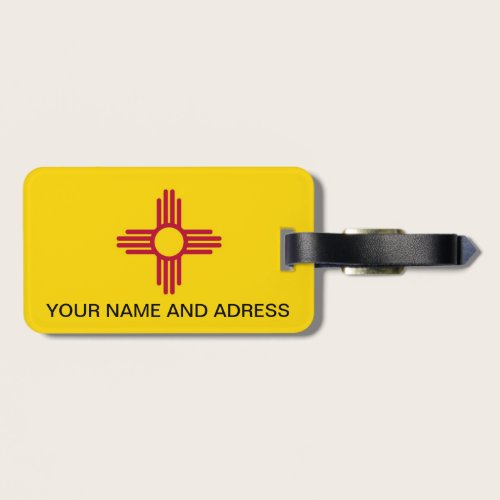Luggage Tag with Flag of New Mexico, USA