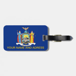 Luggage Tag with Flag of New York, USA