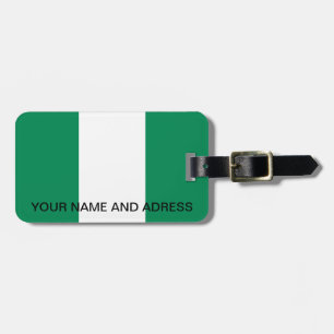 Luggage Tag with Flag of Nigeria
