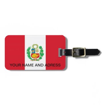 Luggage Tag with Flag of Peru Luggage Tag with Flag of Peru
