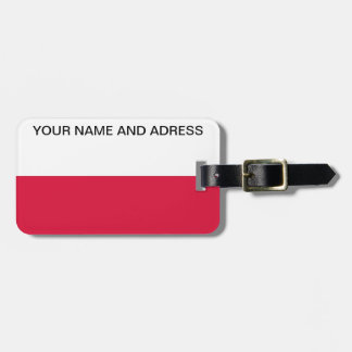 Luggage Tag with Flag of Poland
