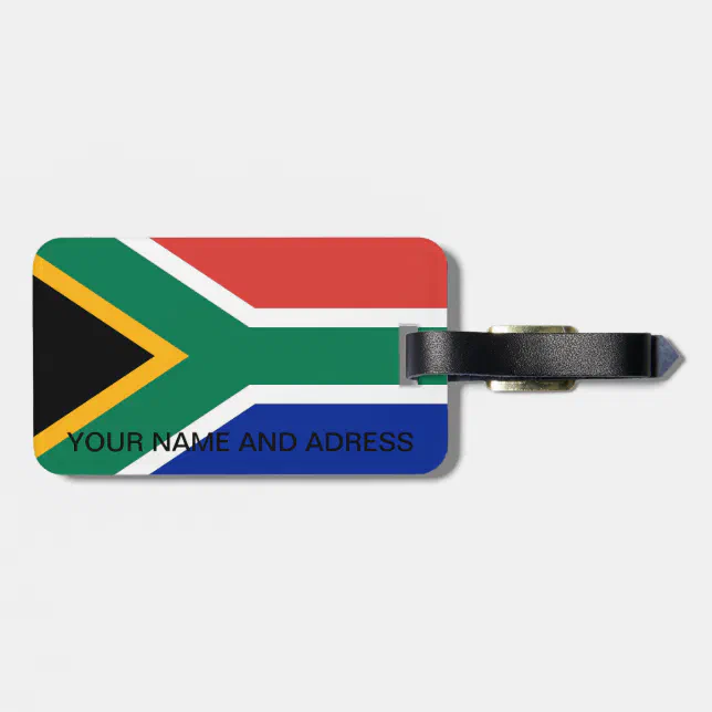 Luggage Tag with Flag of South Africa | Zazzle