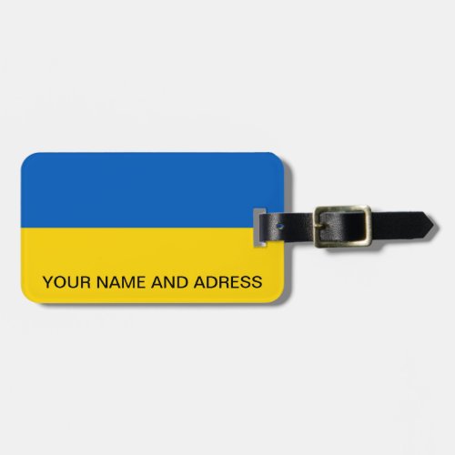 Luggage Tag with Flag of Ukraine