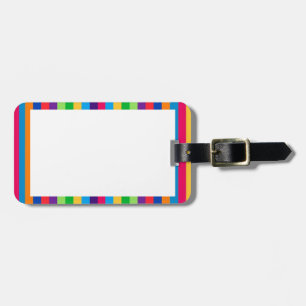 Luggage Tag with Fun Stripes