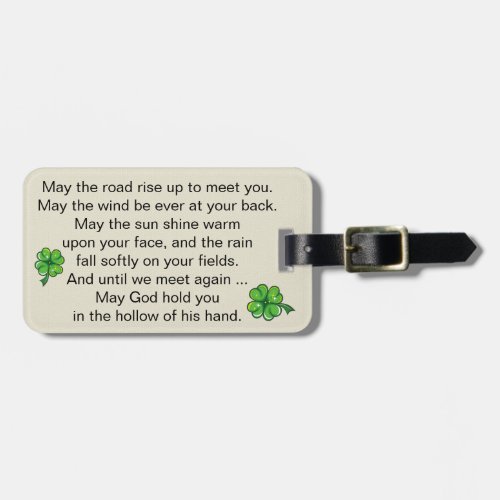 Luggage Tag with Irish Blessing _ See Reverse