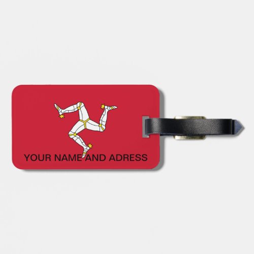 Luggage Tag with Isle of Man Flag United Kingdom