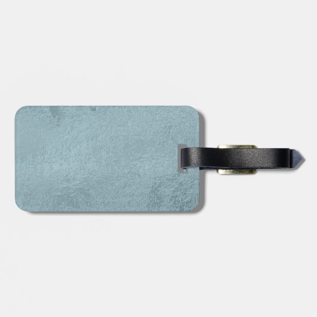Luggage Tag with Leather Strap (Back Horizontal)