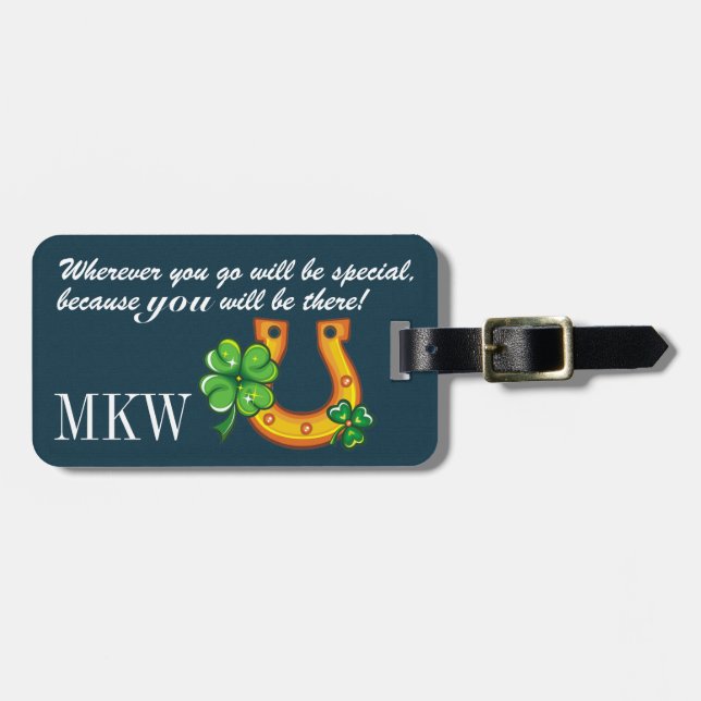 Luggage Tag with Quote - See Back  (Front Horizontal)