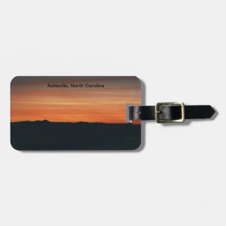 Luggage Tag with Sunset Scene
