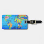 Luggage Tag - World Map at Zazzle