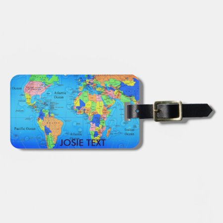 Luggage Tag - World Map