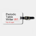Periodic Table Writer  Luggage Tags