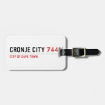 Cronje City  Luggage Tags