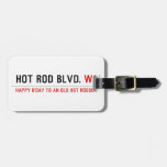Hot Rod Blvd.  Luggage Tags