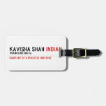 Kavisha shah  Luggage Tags