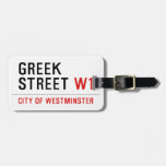 Greek Street  Luggage Tags