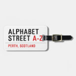 Alphabet  Street  Luggage Tags
