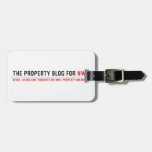 the property blog for  Luggage Tags