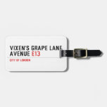 Vixen's Grape Lane  Avenue  Luggage Tags