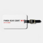 PANDA BEAR COURT  Luggage Tags