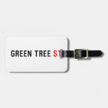 Green Tree  Luggage Tags