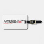 19 dulwich road scottsville  pietermaritzburg  Luggage Tags