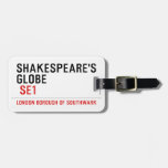 Shakespeare's globe   Luggage Tags