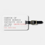 Canyon of chuck norris INFinity 2018 (D'oh)  Luggage Tags