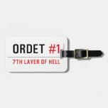 ORDET  Luggage Tags