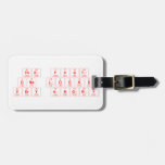 The first
 o|ne looks
 very angry  Luggage Tags