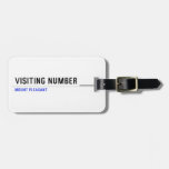 Visiting Number ____  Luggage Tags