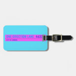 One Direction Lane   Luggage Tags