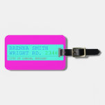 Brenna Smith Wright Rd.  Luggage Tags