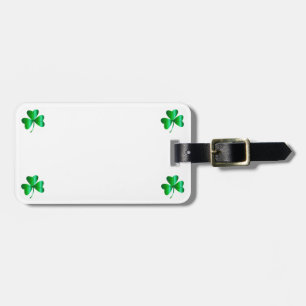 Luggage Travel Tag with Shamrock Design
